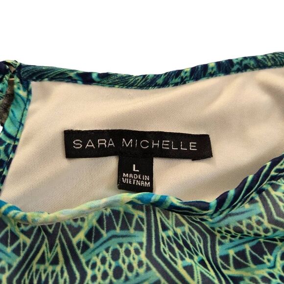 Sara Michelle Bat Wing Mandela Blouse Women's Size Large - Picture 2 of 5